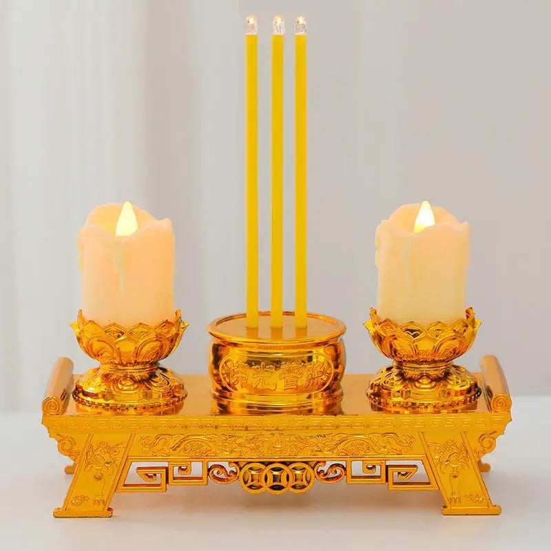 Realistic Led Prayer Candle With Smokeless Swinging Wick Simulation