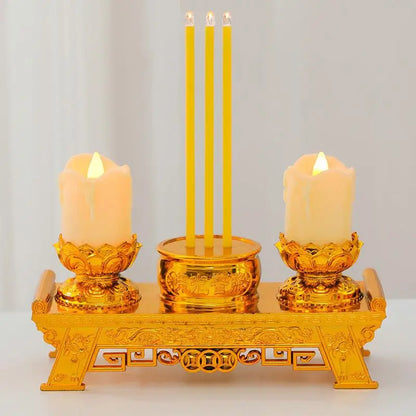Realistic Led Prayer Candle With Smokeless Swinging Wick Simulation