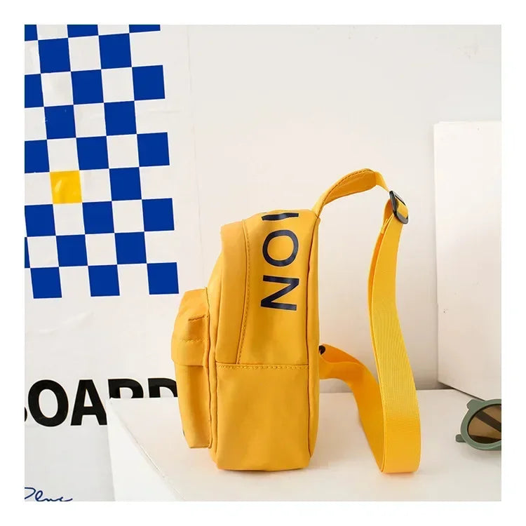 Cool kids bags for boys. Contrast color chest bag for little boys to go out Canvas messenger bag for coins