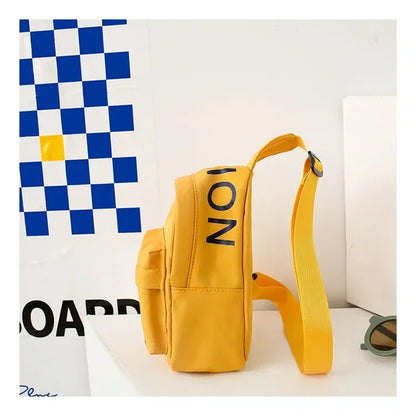 Cool kids bags for boys. Contrast color chest bag for little boys to go out Canvas messenger bag for coins