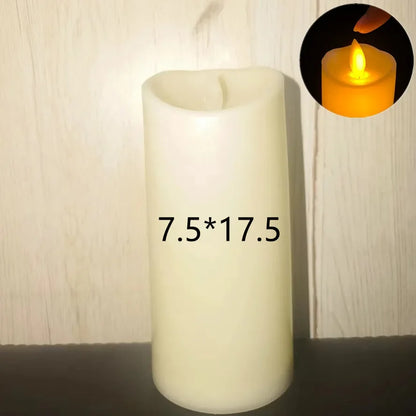 Flameless Flickering LED Candles Battery Powered For Wedding Decor