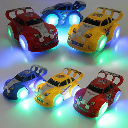 Cool Electric Steering Model Music Lights Dazzling Toy Car Boy Birthday Best Gift