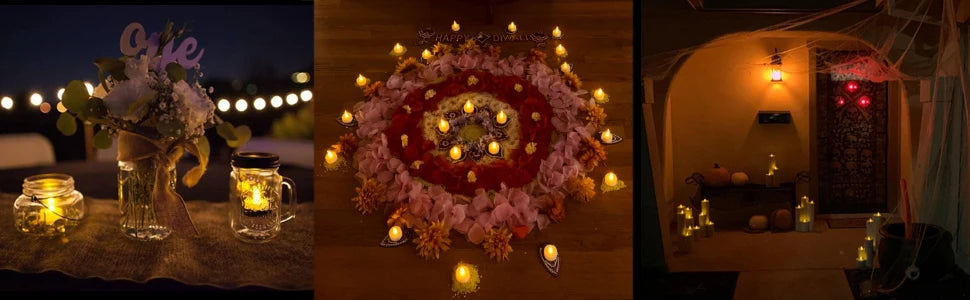Flameless Led Candles Battery Operated Tea Lights Naturally Flickering