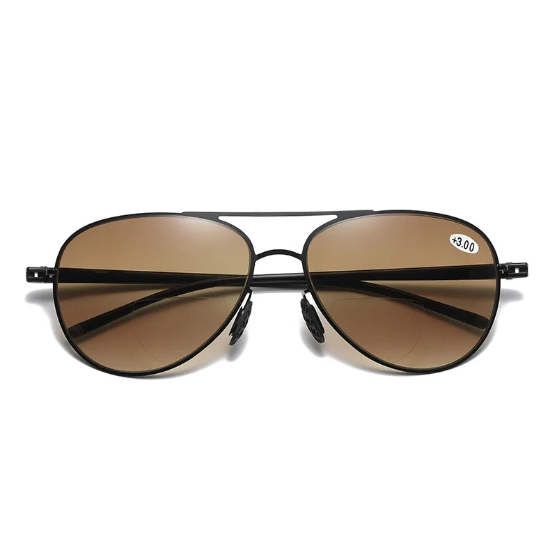 Double-light Reading Glasses Blue Light Blocking Aviator Eyeglasses Ultraviolet Resistance Women Ultra Light Fashion Eyewear