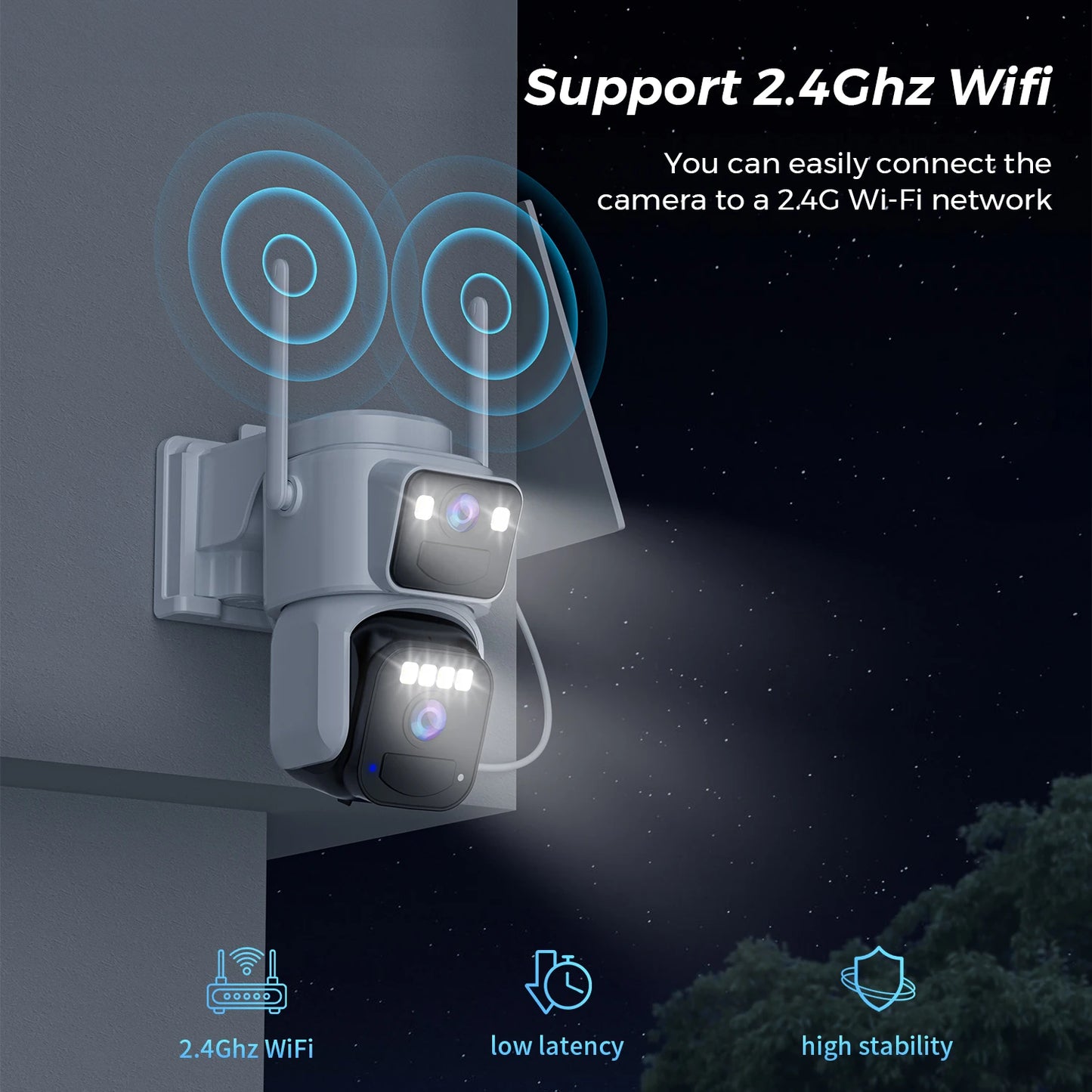 8MP Solar Wifi Camera PTZ Built-in 7800mAh Battery Outdoor 4K Human Detection Dual Screen CCTV Surveillance Camera O-Kam Pro APP