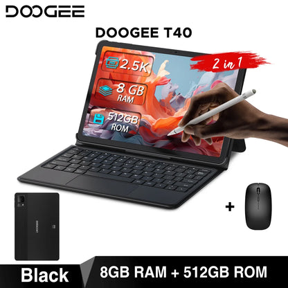 World Premiere DOOGEE T40 Tablet 11" IPS 2.5K Display 8GB 512GB Android 14 Helio G99 8580mAh 18W Charge Hi-Res Quad Speakers