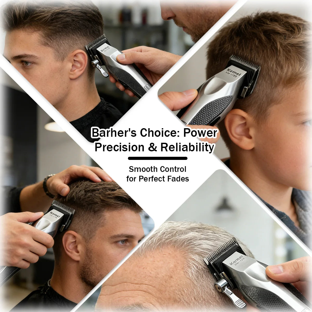 Kemei Hair Trimmer Professional Hair Clipper Electric Haircut Machine Rechargeable Hair Clipper 0 MM Trimmer for Men KM-3023-702