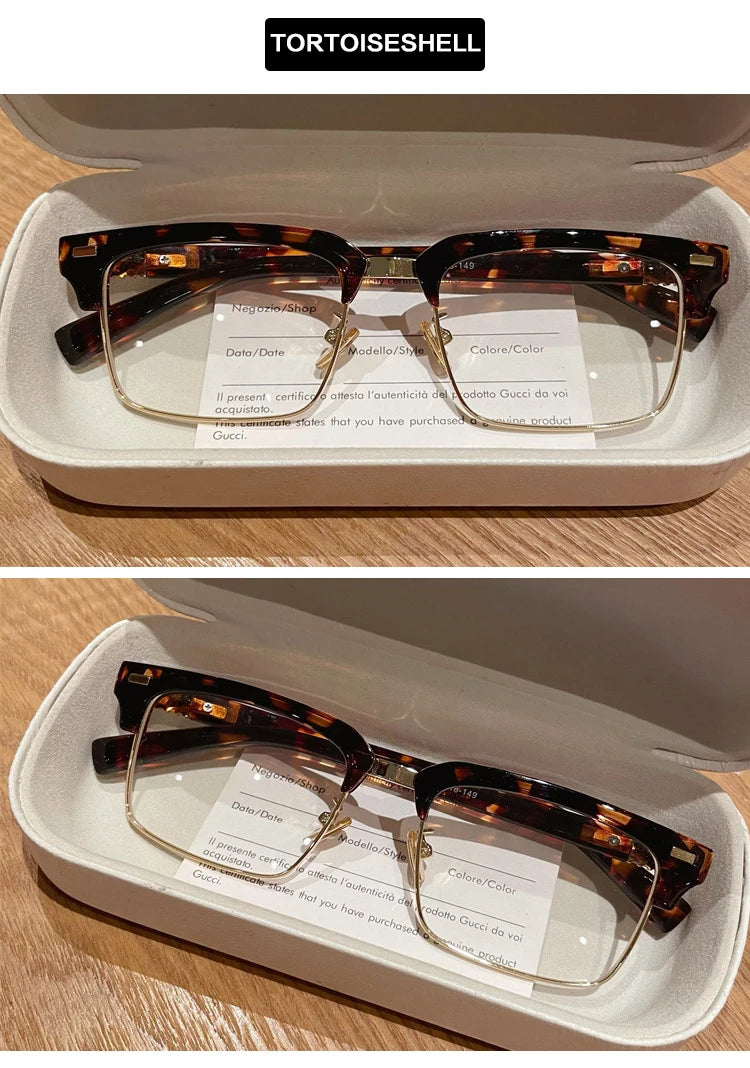 ISLINO Anti Blue Light Reading Glasses Women Square Fashion Photochromic Prescription Glasses Men Myopia Hyperopia Eyewear