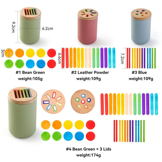 Baby Toys Montessori Silicone Educational Toys Cognitive Toys Color Matching Bucket Toddler Toys Sensor Game Baby Games 2 Years
