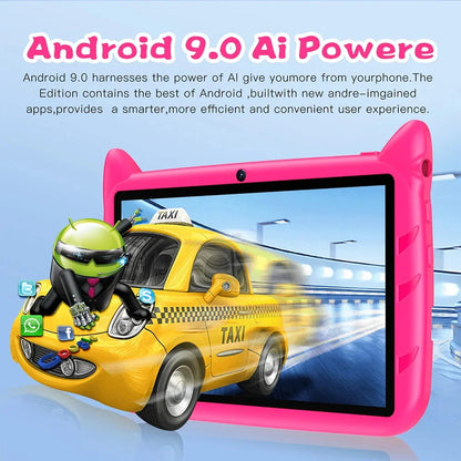 New 7.0-inch 5G WiFi Children's Gift Tablet with 4GB RAM and 64GB ROM Supports Bluetooth, Education, Gaming, Android 9.0