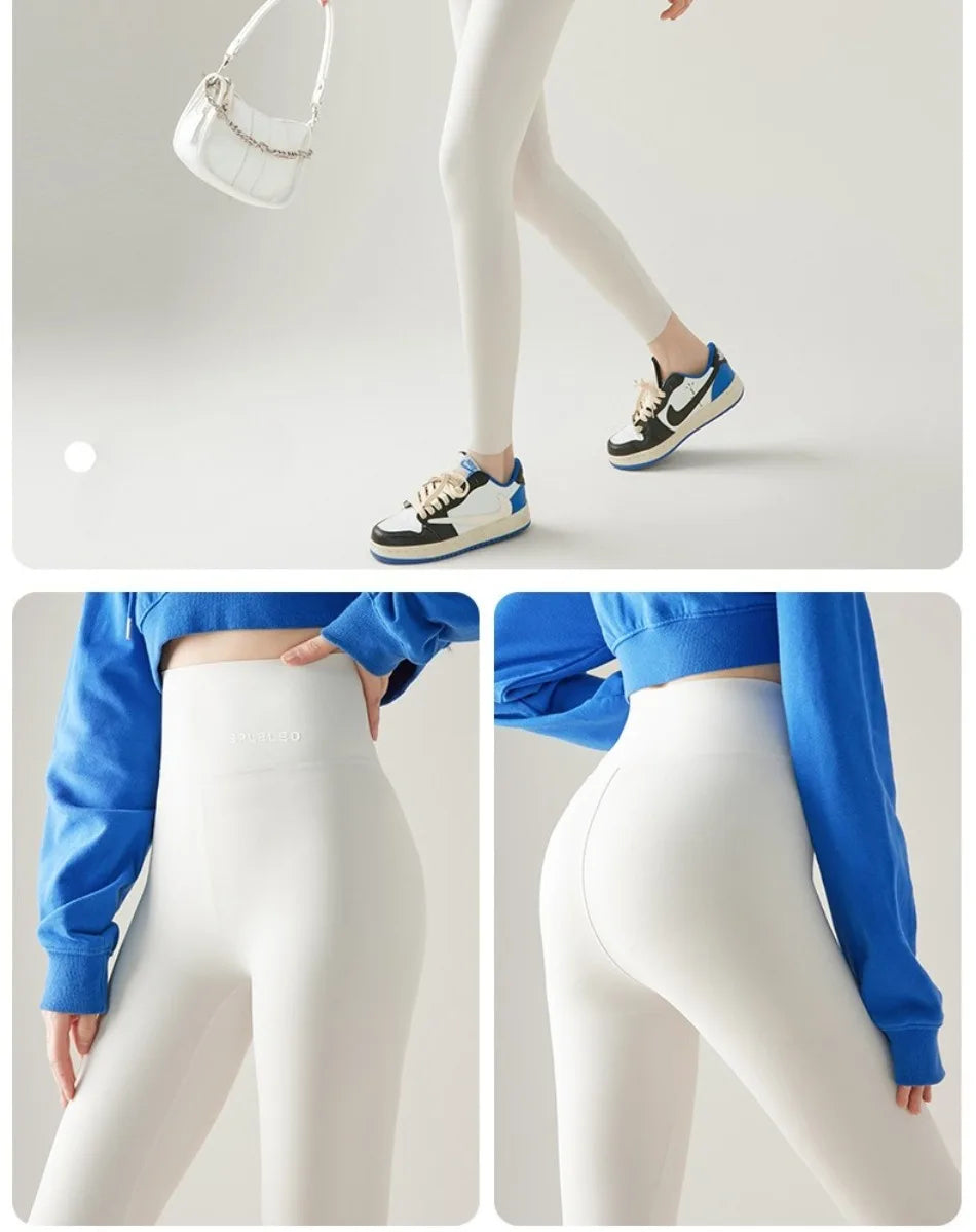 Naked Feeling Yoga Leggings Summer Thin High Waisted Hip Lifting Fitness Leggings Running Cycling Sports Pants Woman Clothing