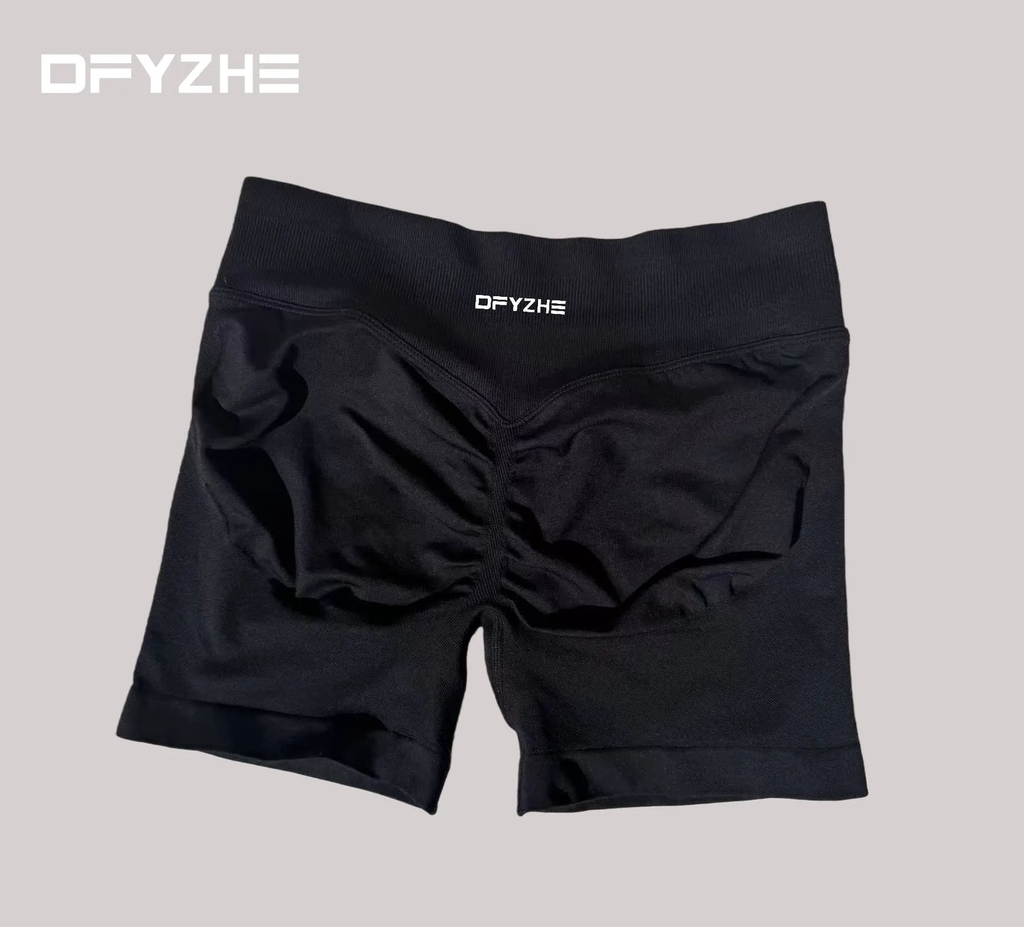 DFYZHE 4.5-inch yoga gym shorts, waist cinching and hip lifting shorts, seamless yoga shorts