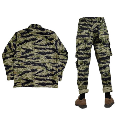 Tiger Jacket Vietnam Suit Tabby Striped Top and Pants Replica World War II Equipment Casual Training Suit WW2