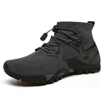 Shoes for Men Walking  2023 Summer New High Top Boots Breathable Mesh Mountaineering Outdoor Comfortable Leisure Travel Sneakers