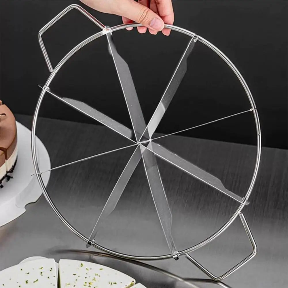 Stainless Steel Cake Divider 6/7/8 Divisions Pizza Cutter Cheesecake Slicer Round Pastry Cheese Pizza Cutting Press Machine Tool