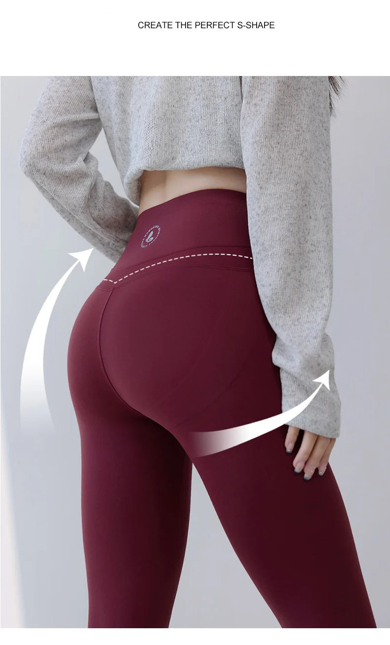 BIVIGAOS Spring New Double V 3D Curve Sharkskin Leggings Women High Waist Tight Slim Sports Fitness Push Up Leggings Yoga Pants
