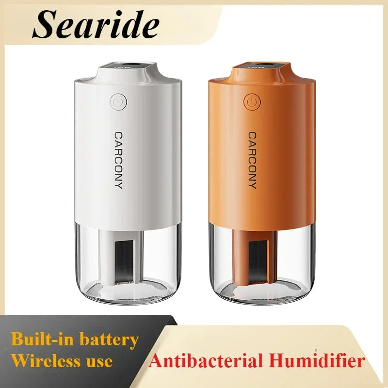 Car Humidifier 2000mAh Built-in Battery Wireless Use Antibacterial Air Purifier Aroma Essential Oil Diffuser Home High Quality