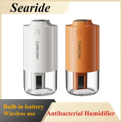Car Humidifier 2000mAh Built-in Battery Wireless Use Antibacterial Air Purifier Aroma Essential Oil Diffuser Home High Quality