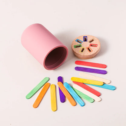Baby Toys Montessori Silicone Educational Toys Cognitive Toys Color Matching Bucket Toddler Toys Sensor Game Baby Games 2 Years