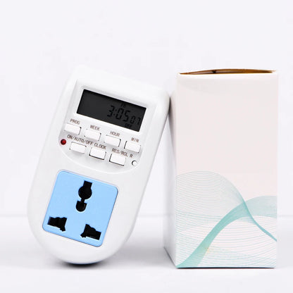 Digital Timer Switch  220V 7 Days Weekly Intelligent Electronic Programmable Timing Socket EU Plug Outlet Appliance Time Control