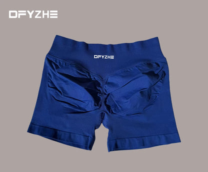 DFYZHE 4.5-inch yoga gym shorts, waist cinching and hip lifting shorts, seamless yoga shorts
