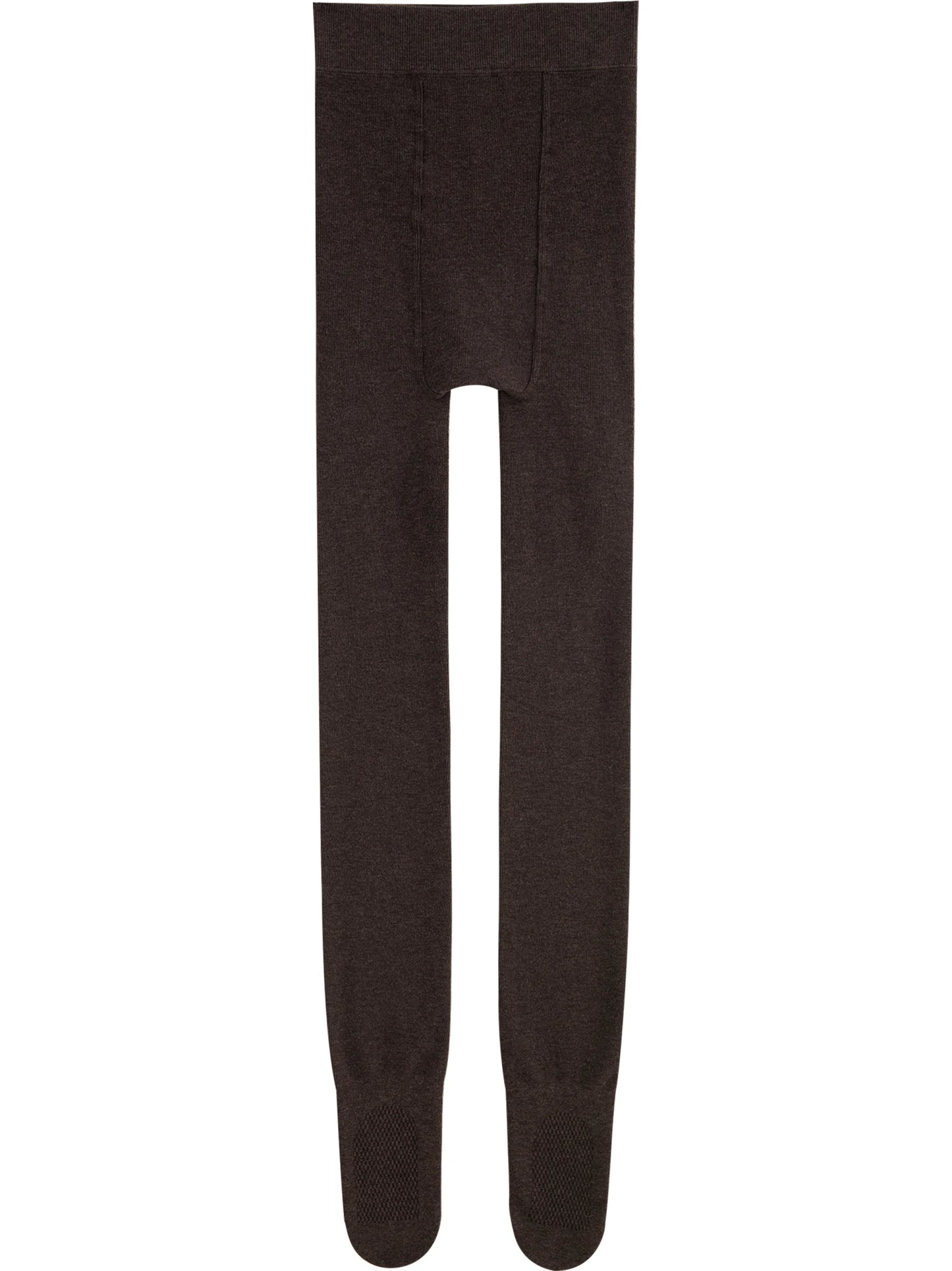 ZIQIAO Gray Slightly Compressed Slimming Pantyhose 2025 New Coffee-colored Leggings