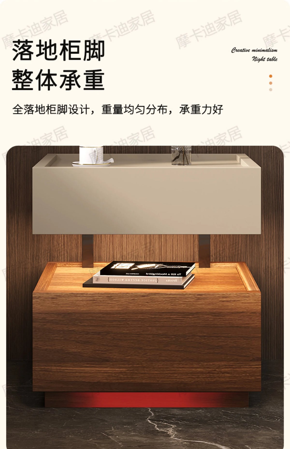 Simple European Bedside Table Classic Storage Luxury Trendy Night Table Modern Premium Comodini Camera Letto Bedroom Furnitures