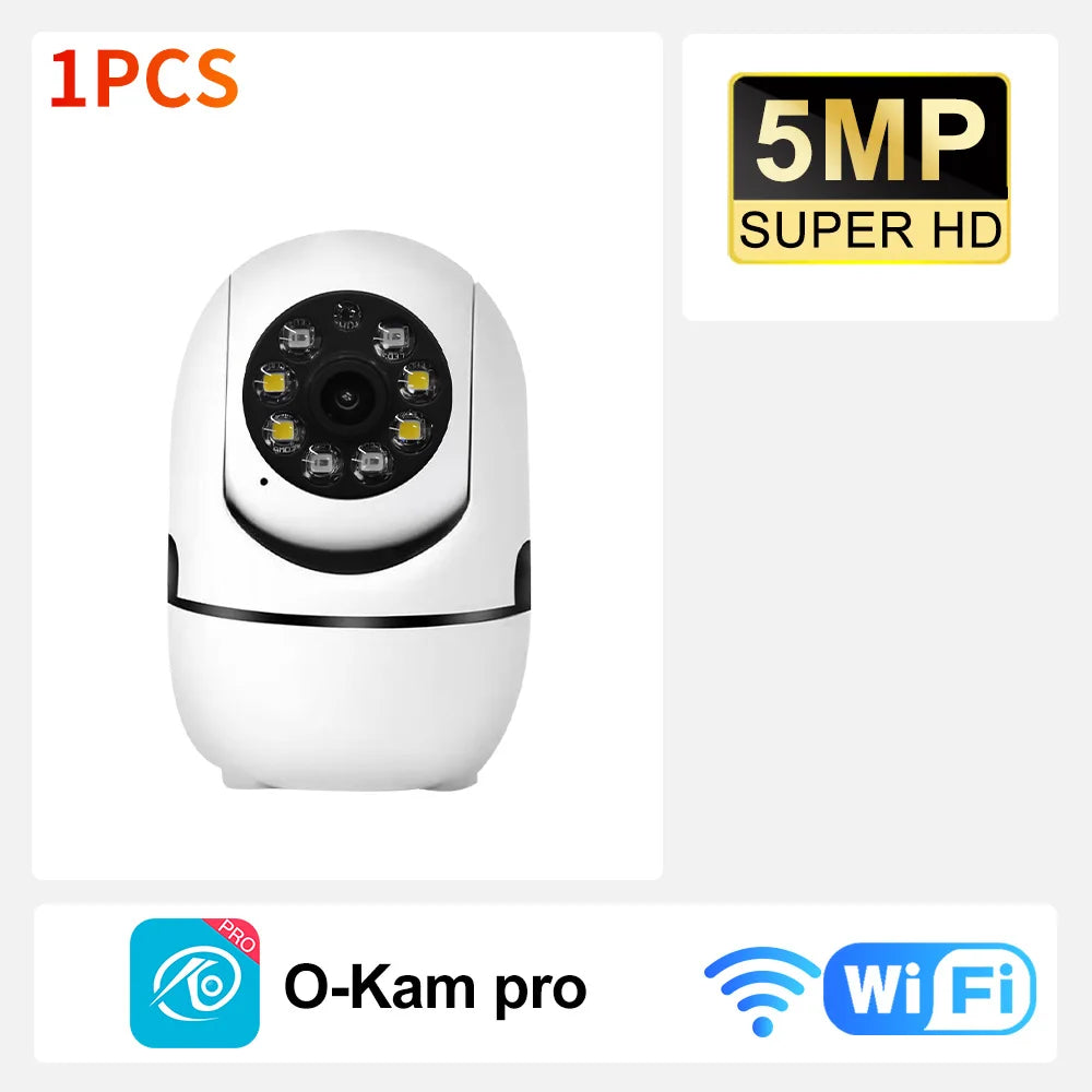 Bezsecure 5MP Wifi Camera Indoor IP Cameras For Home Security Color Night Vision Motion Detection CCTV Camera O-Kam pro APP