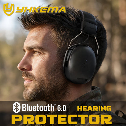 Electronic Headphone 6.0 Bluetooth Earmuffs Hearing Protection Headphones for Music Safety Noise Reduction Charging