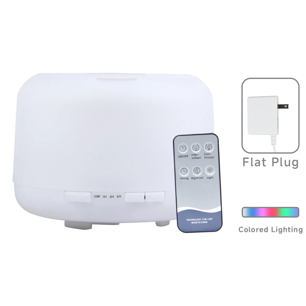 Air Humidifier Essential oil Diffuser 500ML Ultrasonic Cool Mist Maker Fogger USB Humidifier LED Lamp Aroma Diffuser with Light