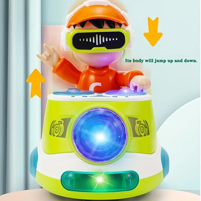Bouncing DJ Boy Musical Toys for Baby Tummy Time Toy Toddler Early Educational Music Toy Sensory Birthday Gift for Boys Girls