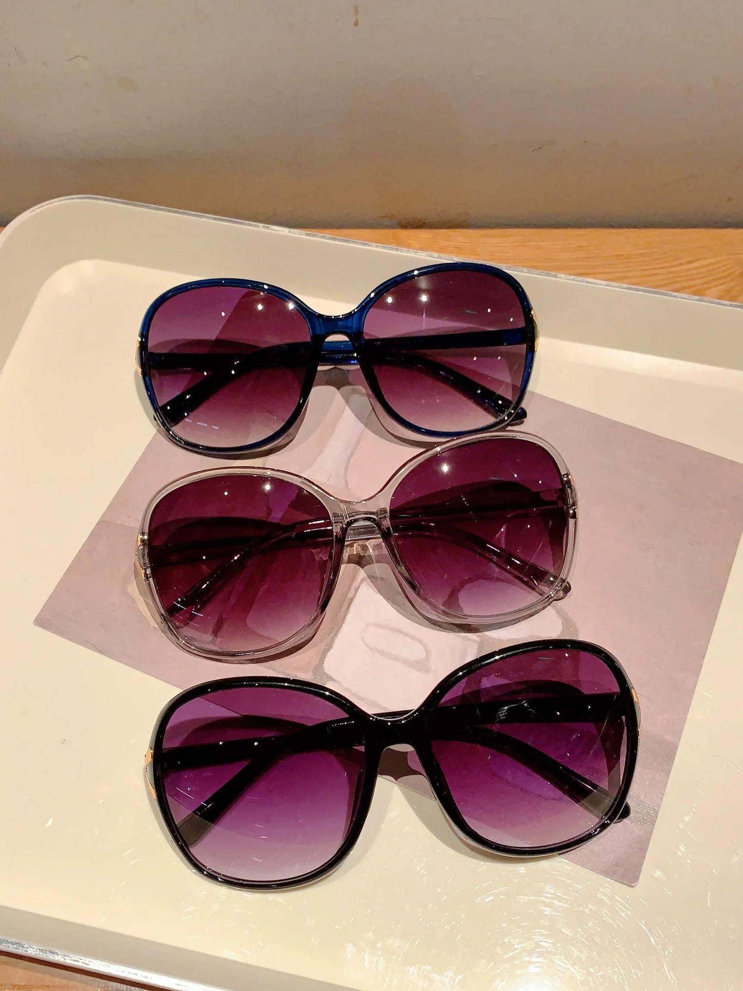 KAMMPT Trendy Blue Decoration Shades Origin Brand Driving Beach Sunglasses Fashion Square Design Sun Glasses for Women's