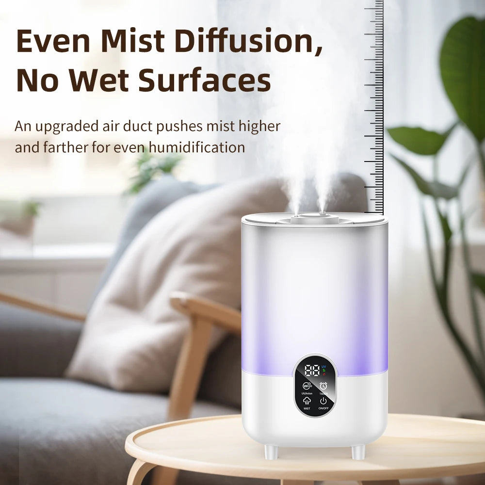 4L Air Humidifier Portable Small Aroma Diffuser 2 Spray Ports Large Capacity usb umidificador Home UV sterilization Humidifier