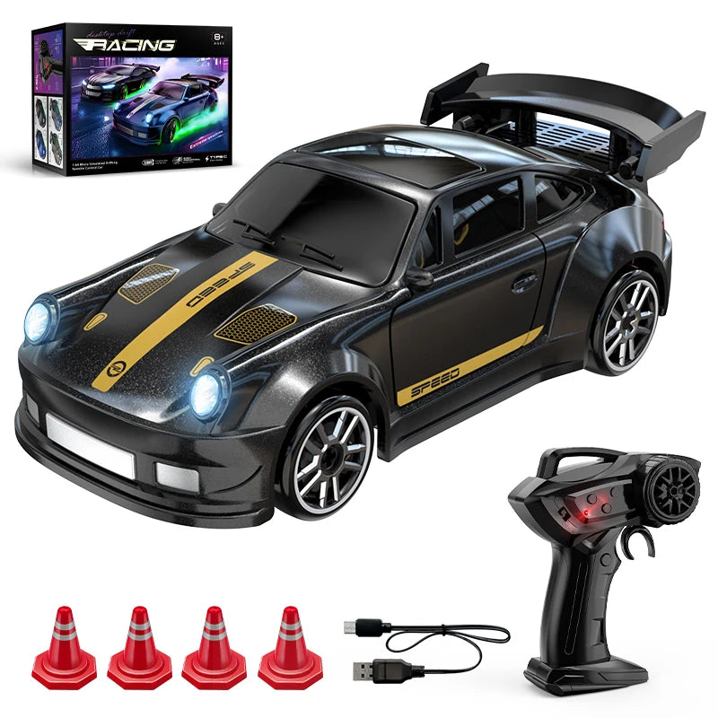 1:64 Mini desktop remote control car rc Professional four-wheel drive drift racing car Electric pocket car Children's toy