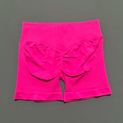 HISTELLO Women Sports Impact Shorts Seamless Low Waist Scrunch Bum Butt Lifting Stretch Gym Yoga Workout Fitness Short Leggings