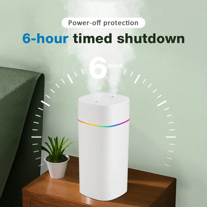 600ML Air Humidifier USB Charging Essential Oil Purifier Aroma Diffuser Aromatherapy Mist Maker Lights for Home Office Car
