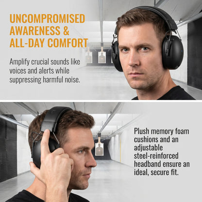 Electronic Headphone 6.0 Bluetooth Earmuffs Hearing Protection Headphones for Music Safety Noise Reduction Charging