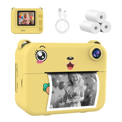 Digital Children Camera 1080P HD Video Recorder Mini Thermal Printer Educational Birthday Gift for Kids Instant Printing Camera