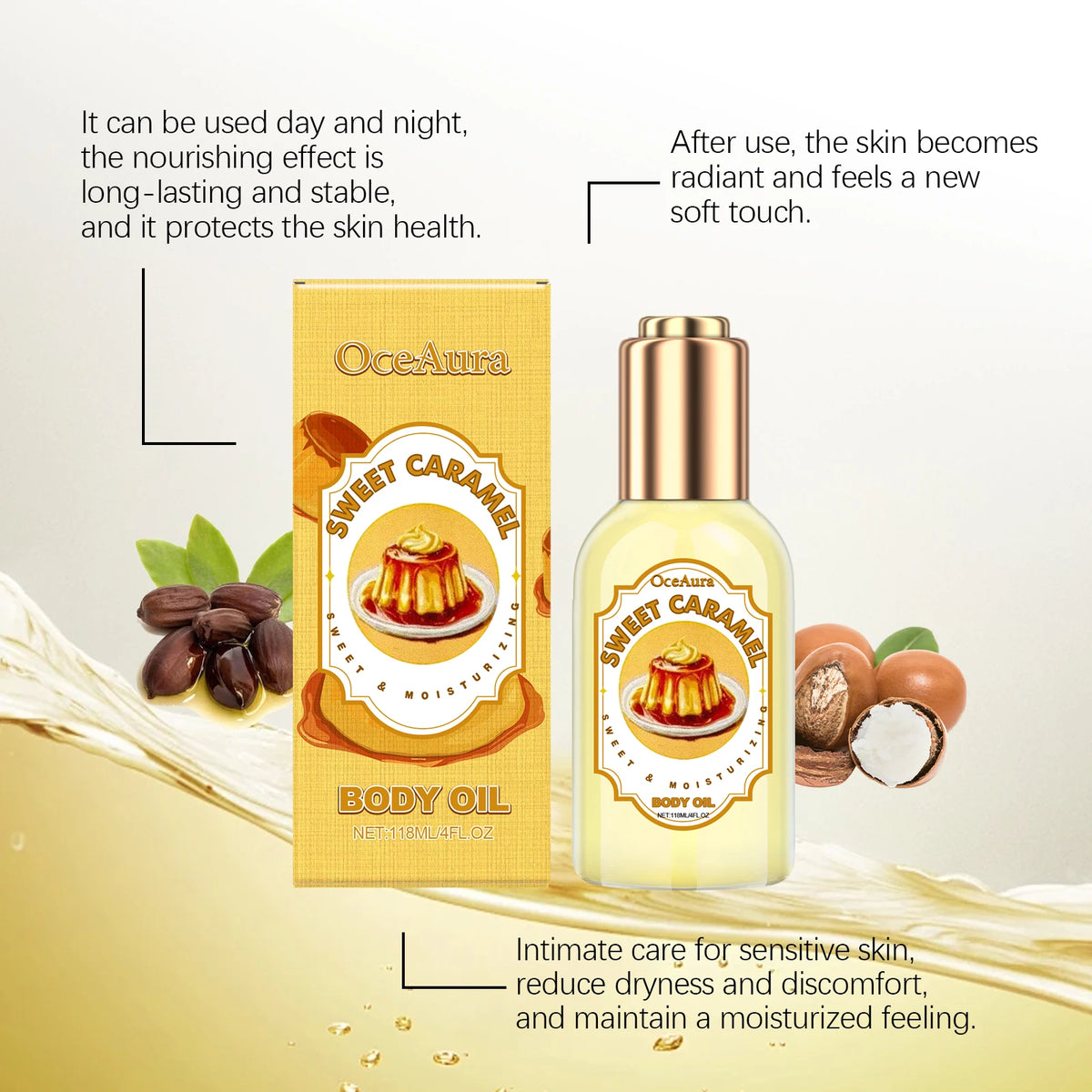 Body Massage Oil Improve Moisturizing Relieve Stress Muscle Relaxing Body SPA Lasting Scent Body Essential Oils