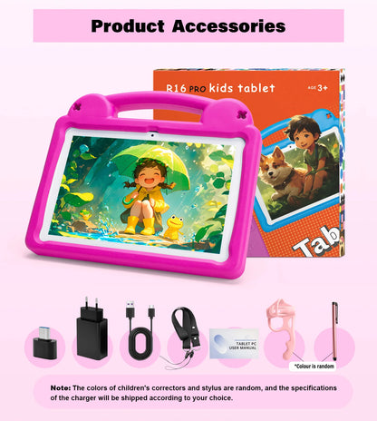 Paitanry 10.1 Inch Kids Tablet 8GB(4+4 Expand) RAM 64GB ROM CPU A523 2.0GHZ 5000Mah Octa-Core Learning Education Children Tablet
