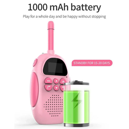 2 Pcs Walkie Talkies for Kids Toys Rechargeable Battery Walkie Talky 22 Channels 2 Way Radio 3KM Long Range for Children Gifts