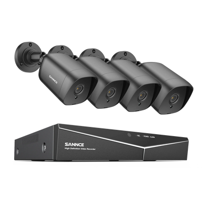 SANNCE 4CH DVR CCTV System 2PCS/4PCS 2MP IR Outdoor Security Cameras 1080P TVI CCTV DVR 1280TVL Surveillance Kit