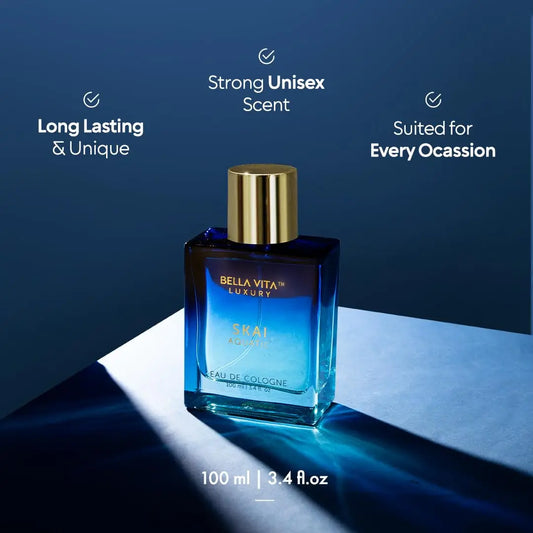 BellaVita Luxury SKAI Aquatic Unisex Cologne (3.48 fl.oz) Gift | Unisex Fresh Cologne Perfume | Long-Lasting fragrance with Berg