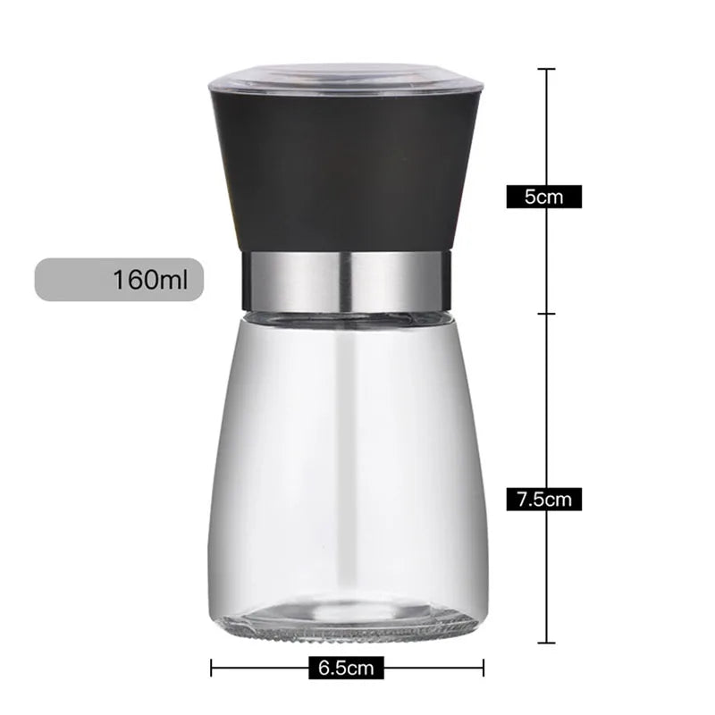 Manual Salt Pepper Mill Grinder Seasoning Bottle Spice Grinding Containers Adjustable Mill Shakers Kitchen Gadgets