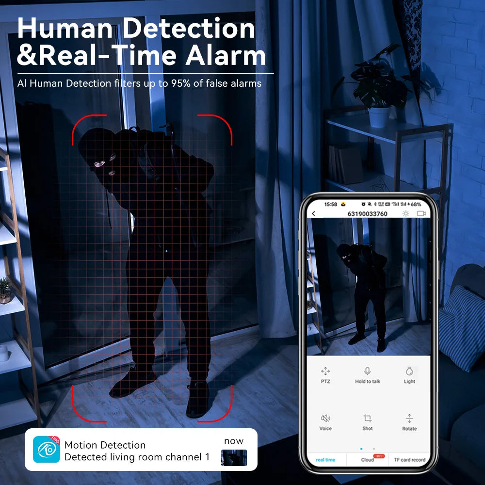Bezsecure 5MP Wifi Camera Indoor IP Cameras For Home Security Color Night Vision Motion Detection CCTV Camera O-Kam pro APP