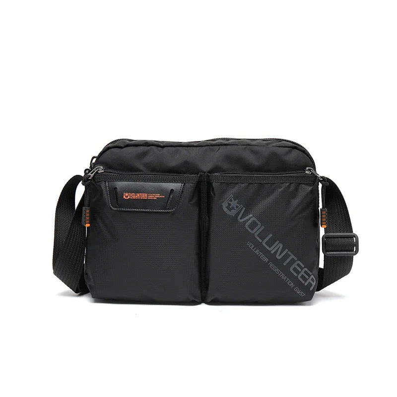 VOLUNTEER Messenger Crossbody Bags for Men Oxford Side Letter Print Fashion Light Weight Protable Versatile Shoulder Bag 1802-18