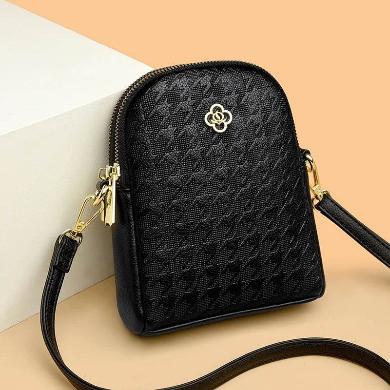 Fashion Women Shoulder Bags High Quality Leather Crossbody Bag Small Purse Simple Design Ladies Solid Color Messenger Sac A Main