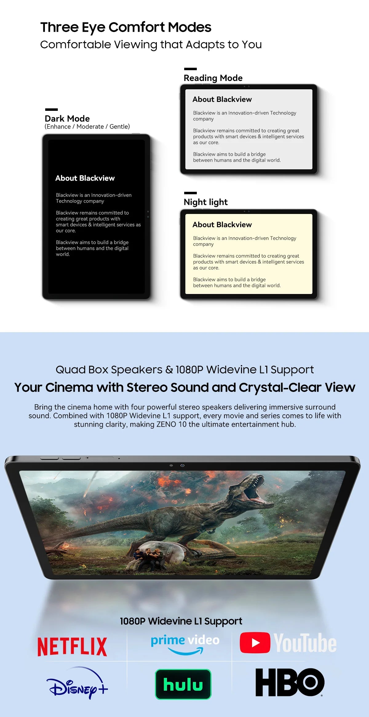 Blackview ZENO 10 5G AI Tablet,T8200 Ocat Core,11" FHD+ 90Hz Display, Smart tablets android 15 Pad PC With Bluetooth планшет