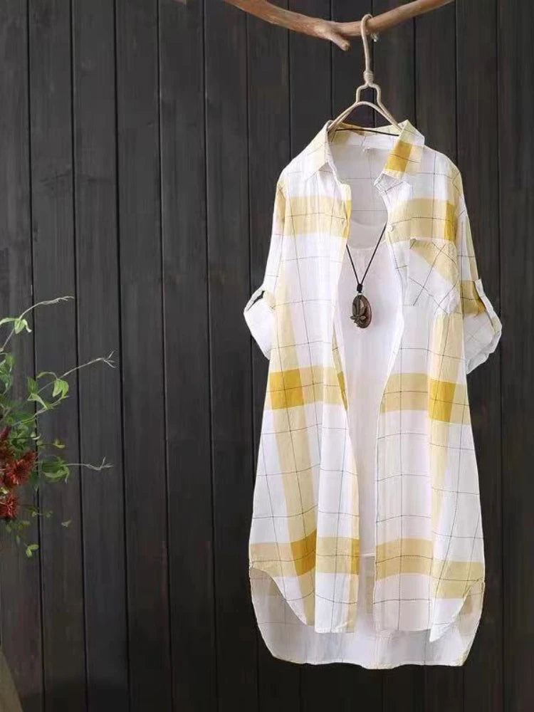 Print Letter Medium Long Blouses Loose Shirts Female Summer Beach Sunscreen Women Tops Women's Casual Street Style