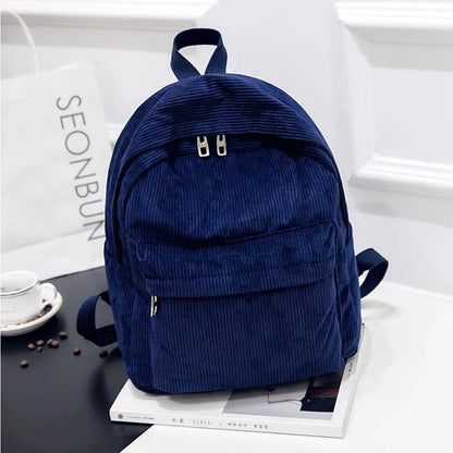 MARKROYAL Pure Color Corduroy Backpack Fashion Women School Backpack Women Backpack Teenger Girl School Bags Female Bagpack